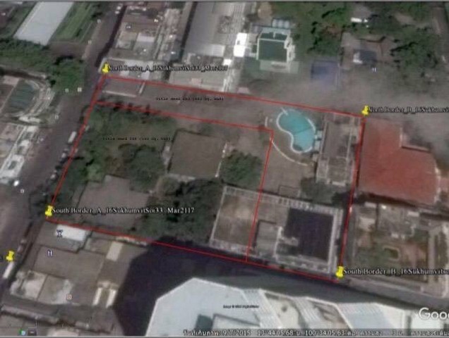 ขายที่ดิน สุขุมวิท 33 ขนาด 1032 ตารางวา พื้นที่สีแดง เหมาะลงทุน พร้อมโอนทันที