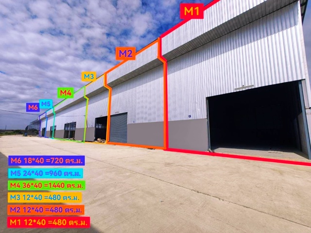 ให้เช่าโกดังสูงพิเศษ 7ม รร.บ้านบางปิ้ง 3.1 กม.1 ออฟฟิศ 2 น้ำ  พร้อมออฟิศ 480 ตร.ม.120 ตร.วา. สมุทรสาคร ตลาดนัดวาสนาบางน้ำจืด ถ.พระราม 2