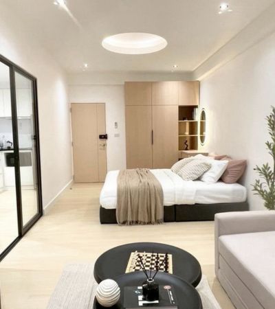 อิมเพรสทาวน์ คอนโด รีโนเวทใหม่ทั้งห้อง กั้นห้องนอนแบ่งสัดส่วนชัดเจน ตกแต่งทันสมัย บิ้วอินสวย เหมาะกับคนยุคใหม่