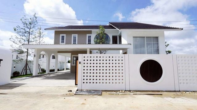 พูลวิลล่า #สไตล์ญี่ปุ่น ให้เช่า 120,000 บาท/เดือน #บ้านพูลวิลล่าสร้างใหม่ 2 ชั้น #สันผักหวาน #หางดง ตกแต่งสวย มี 2 หลัง