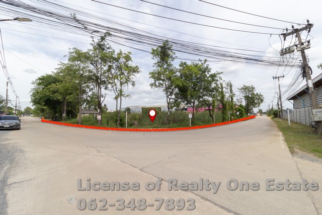 ขายที่ดินทำเลทอง พุทธมณฑลสาย 7 – สามพราน นครปฐม  ติดถนนคอนกรีต แปลงมุม