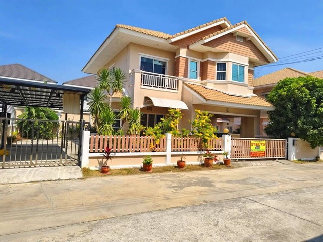 ขายบ้านเดี่ยว 2 ชั้นในหมู่บ้านมณีรินทร์กรีนพาร์ค..อ่างศิลา..ชลบุรี