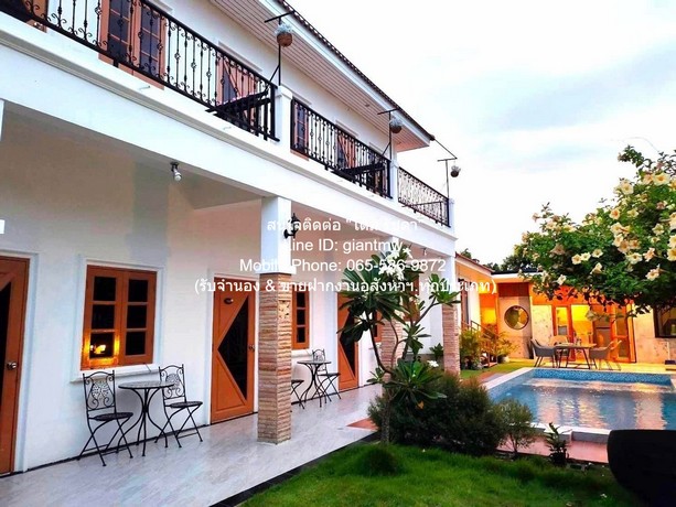 บ้าน ให้เช่าบ้านพักตากอากาศ พูลวิลล่า 2 ชั้น ทะเลชะอำ บนเนื้อที่ 99 ตร.ว. 7 น 8 น้ำ ราคา 4,888 บาท/เดือน 4888 BAHT  area 99 ตรว. 0 NGAN 0 ไร่   ราคาถูก