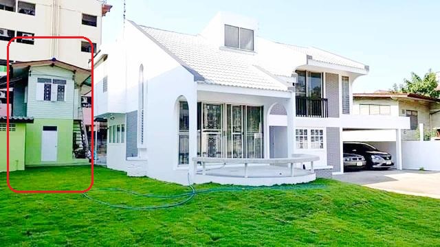 ใกล้ MRT ลาดปลาเค้า 299 ม. คฤหาสน์ให้เช่า 2 หลัง จอดรถได้ 10 คัน รามอินทรา 15-21 202ตร.วา 602ตร.ม.  เซ็นทรัลรามอินทรา 1.8 กม. ม.เกริก 2 กม.