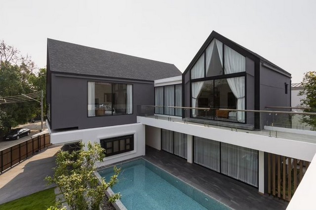 ให้เช่าพูลวิลล่า 2 ชั้น สไตล์โมเดิร์น บรรยากาศดี โซนหางดง 