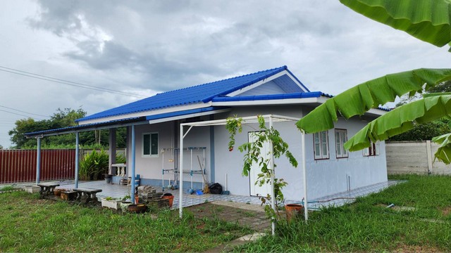 ขายบ้านเดี่ยว1ชั้นสถานที่ตั้ง ตำบลบึงบอน อำเภอหนองเสือ จังหวัดปทุมธานี   (รังสิต-คลอง7)เนื้อที่ 100ตารางวาขนาด 2ห้องนอน 1ห้องน้ำ 1ห้องครัว 1ห้องรับแขกจอดรถได้หลายคันทำรั้วคอนกรีตสำเร็จรอบที่ดิน ประตูแสตนเลสอย่างดีบ้านใหม่ยังไม่ได้เข้าอยู่อาศัยมาก่อนปลูกไม้ประดับ และต้นกล้วยไว้เดิมจะสร้างไว้ให้แม่อยู่ แต่เป็นห่วงเลยเปลี่ยนใจจะขายใกล้ทางหลวงปทุมธานีเ