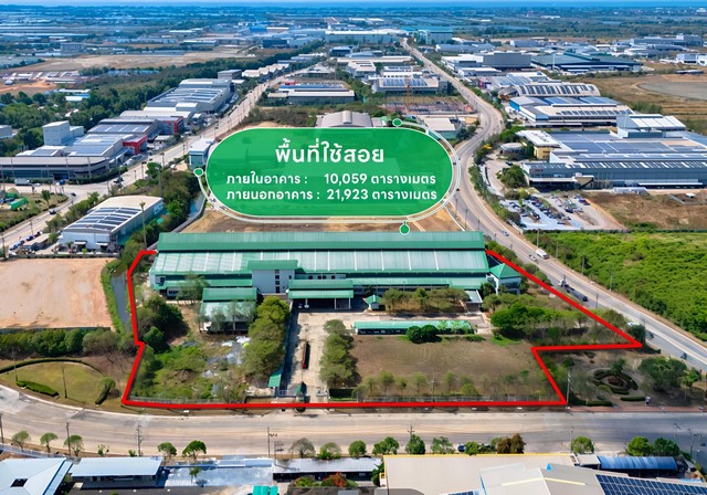 ขายด่วนที่ดินพร้อมโรงงานทำเลเยี่ยม นิคมฯ สินสาคร รายละเอียด เนื้อที่กว้างขวาง 14 ไร่ 96.4 ตารางวา