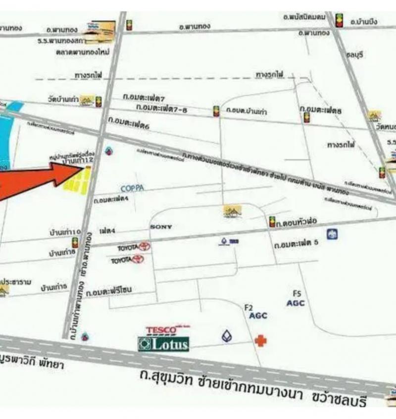 ให้เช่าอาคารพาณิชย์อมตะนครชลบุรี4ชั้นอมตะนครชลบุรีเฟส4พานทองชลบุรี