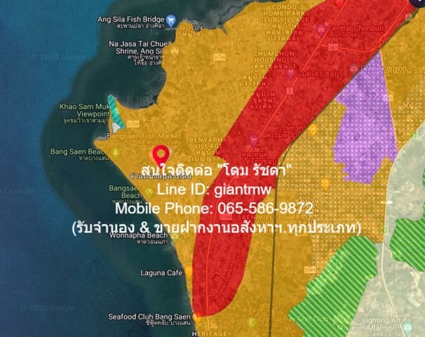 พื้นที่ดิน ที่ดิน ถนนบางแสน สาย 3 จ.ชลบุรี ถูกที่สุด ที่ดินมีรูปร่างสี่เหลี่ยมคางหมู และมีหน้ากว้างติดถนนมาก อยู่ในผังเมืองสีส้ม (EEC) และอยู่ไม่ห่างจากแหล่งท่องเที่ยวสำคัญของบางแสนมากมาย อยู่ในเขตชุมชุน และเหมาะสำหรับนำไปพัฒนาเป็น Apartment & Condom