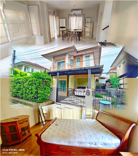 รร.สาธิตพัฒนา ให้เช่าบ้านเดี่ยว 2ชั้น 50ตรว. 4แอร์ 3น้ำ ห้องนั่งเล่น ห้องครัว หทัยราษฎร์ 39 ซาฟารี ปัญญา เฟอร์ครบทั้ง 3นอน 