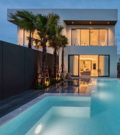 พูลวิลล่าส่วนตัว สไตล์โมเดิร์น ROWENA  โซนหางดง พร้อมคอร์ทยาร์ดกลางบ้าน ใกล้แยกราชพฤกษ์เพียง 4 นาที 