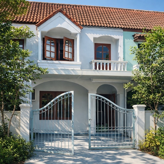 MRTบางชัน 900ม. ให้เช่าทาวน์เฮ้าส์ 2 ชั้น 2 นอน รามอินทรา70-78  แม็คโคร รามอินทรา 200 ม.  2 น้ำ 17 ตร.วา. ตลาดใหม่บางชัน 800 ม. 