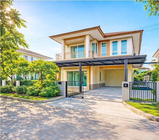 รร.สาธิตพัฒนา500 ม.ถูกที่สุดใน หมู่บ้านซาฟารี เตียงนอนครบทุกห้อง ให้เช่าบ้านเดี่ยว 2ชั้น 50ตรว 3นอน 4แอร์ 3น้ำ  เฟอร์ครบทั้งหมด 