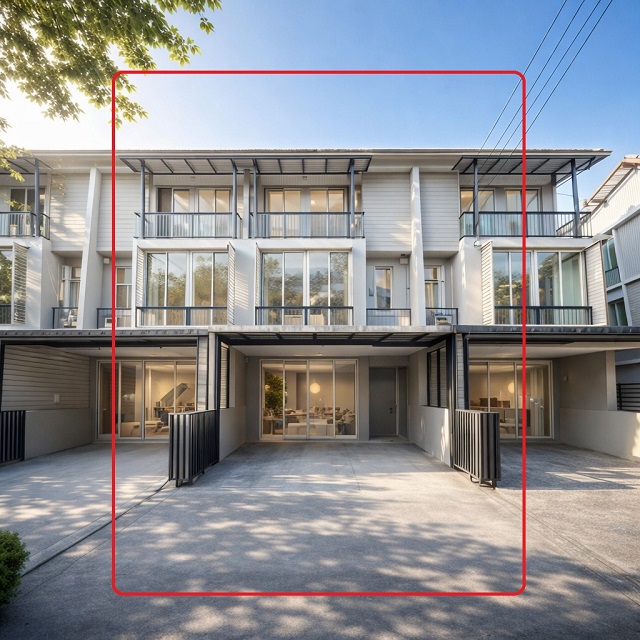 เฟอร์ครบ อารียา BTS ม.เกษตร 2.5 กม. ลาดปลาเค้า ให้เช่าทาว์นโฮมหรู 3ชั้น 18ตร.ว. 3นอน 4ห้องน้ำ  เครื่องใช้ไฟฟ้าพร้อมอยู่ 