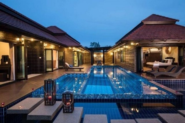 พูลวิลล่าสวยสไตล์ล้านนาโมเดิร์น เฟอร์บิวอินครบ ขายพร้อมผู้เช่า
