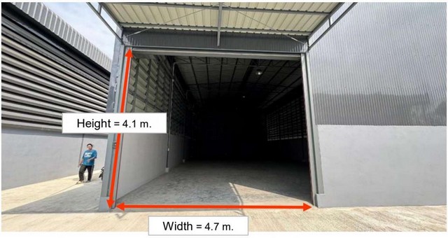 P1888 ให้เช่า โกดัง สร้างใหม่ ถนนเฉลิมพระเกียรติ ร.9 ซอย 38 ใกล้สนามบิน สุวรรณภูมิ พร้อมเข้าใช้งานได้ทันที