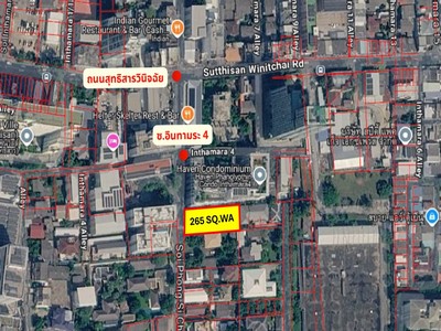 ทำเลนี้โอกาสธุรกิจเพียบ ซื้อที่แถมอาคาร ขายที่ดินอินทามระ 4 ใกล้ BTS สะพานควาย 1 กม.