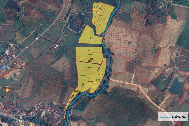 ขายที่ดิน 48ไร่ ลดเหลือ 47.5ลบ. แบ่งขายได้ ที่นา วิวเขา ติดน้ำ ถนน น้ำ ไฟฟ้า ต.ออนกลาง อ.แม่ออน เชียงใหม่เป็นที่ดิน ที่นา วิวเขา ติดแม่น้ำแม่ออน แม่ผึก เอกสารโฉนค ครุฑแดงพื้นที่รวม 48 ไร่ ไร่ละ 990,000 บาทรวมขายราคา 47,520,000 บาท โอนคนละครึ่งแบ่งขายได้ แต่ต้องเลือกเป็นแปลงติดกันถนนคอนกรีต เข้าได้ 2 ทาง ทิศใต้ ทางเข้า 1 และ ทิศเหนือ ทางเข้า 2 ตาม รูปแผนทีใกล้ ถนนหลัก 1006 ตัวเมืองแม�