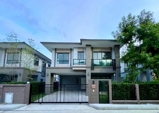  ให้เช่าบ้านเดี่ยว 2 ชั้น  หมู่บ้านภัสสร เพรสทีจ บางนา สุวรรณภูมิ ริมถนนกิ่งแก้ว