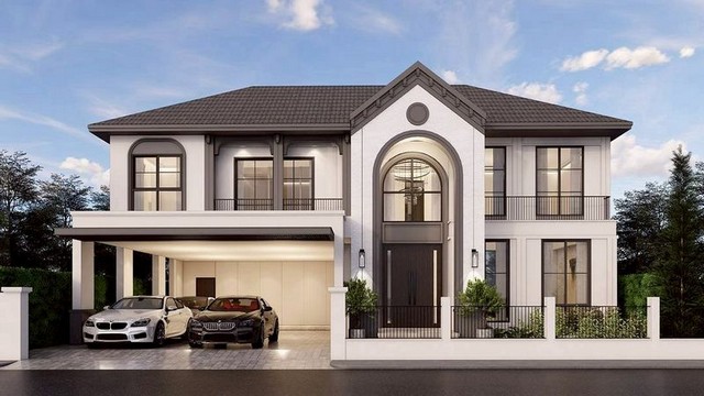 บ้านพูลวิลล่าสุดหรู 2 ชั้น สไตล์โมเดิร์น อยู่สบาย สันทราย 