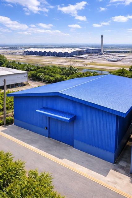 รถไฟฟ้ามีนบุรี สีชมพู 1.8กม.สุวินทวงศ์16-24 โกดังให้เช่า 605ตร.ม. สุวรรณภูมิ7.6 กม. ทำตามออเดอร์ เทเลอร์ 40ฟุตเข้าได้  ทำเลถนนร่มเกล้า1-7 