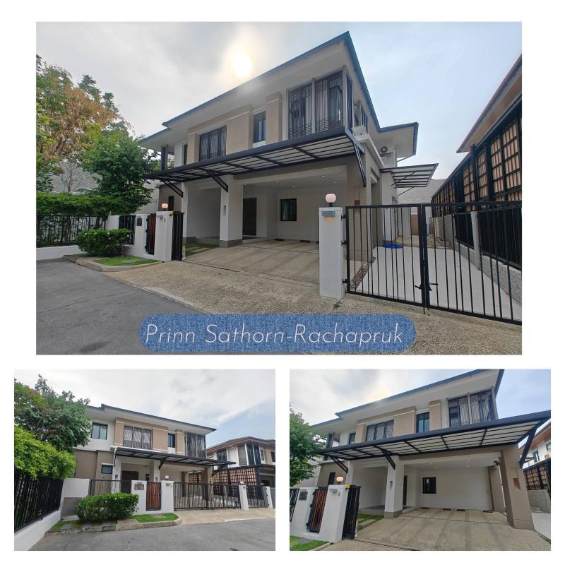 ขายบ้านเดี่ยว 2 ชั้น หมู่บ้านปริญญ์ สาทร-ราชพฤกษ์ ใกล้BTS & MRT โซนราชพฤกษ์ ที่ตั้ง : แขวงบางจาก เขตภาษีเจริญ กรุงเทพมหานคร 10160พิกัด : https://goo.gl/maps/vqo5uZhNXEnfTzZz6?g_st=alขนาดพื้นที่ : 93.4 ตร.วาขนาดพื้นที่ใช้สอย : 320+ตร.ม. รายละเอียดบ้านเดี่ยว 2 ชั้น บรรยากาศร่มรื่น เป็นส่วนตัวเหมาะสำหรับครอบครัวขนาดกลางเพื่อนบ้านน่ารัก สังคมอบอุ่นฟังก์ชั่นภายในบ้าน-3 ห้องนอน (1 Master / 2 ห้องเด็ก)-3 ห้องน้ำ-1 ห้องท�