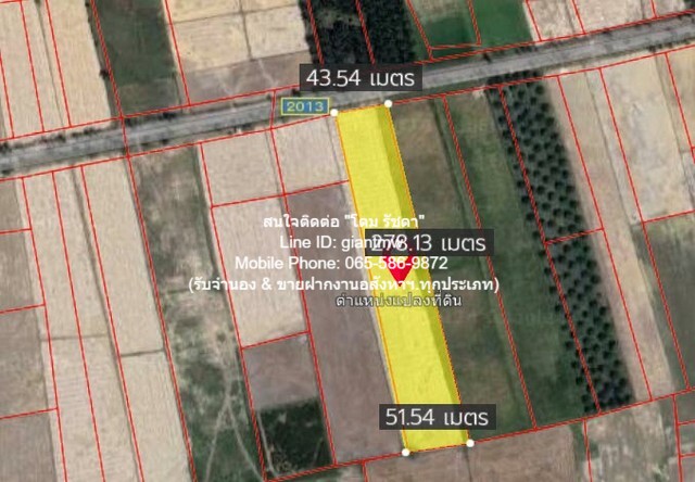 DSL-177สนใจติดต่อ: โดม รัชดา (Exclusive Contract)โทร: 065-586-9872ไลน์ไอดี: giantmw หรือ @yem0202nF/B: https://bit.ly/3vdegO8Fanpage: https://bit.ly/488TrlDWebsite: www.lifewave.com.//ถูกสุด//ขายที่ดินทุ่งนา (วิวเขา) ต.ชัยบุรี อ.เมืองพัทลุง จ.พัทลุง 7-2-10 ไร่ ราคา 4,000,000 บาท.รายละเอียดทรัพย์ที่ขาย: ที่ดินติดถนนทางหลวงหมายเลข 2013 เนื้อที่ 7-2-10 ไร่ (3,010 ตร.ว.) .จุดเด่นของทรัพย์: ทำเลดี วิวสวย ติดถนนหลัก มีน้ำ และมีไฟฟ้าเข้าถึงที่ดิน .สถานที่สำคัญบริเวณใกล้เคียง: องค์การ�