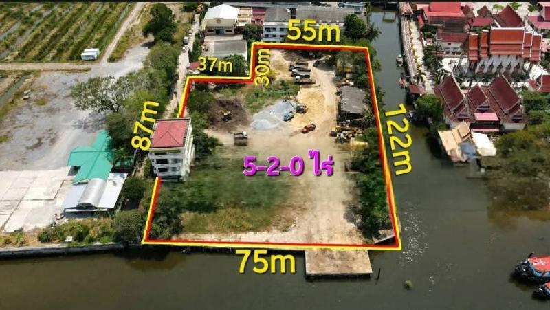 T.436 ขายที่ดิน 5 ไร่ ติดถ.ราษฎร์บูรณะ ซ.23 ติดสนง.เขตราษฎร์บูรณะติดแม่น้ำเจ้าพระยาที่ตั้ง แขวงราษฎร์บูรณะ เขตราษฎร์บูรณะ กรุงเทพมหานคร 10140รายละเอียด- เนื้อที่ 5-2-0 ไร่ (2,200 ตรว.)-หน้ากว้าง 55 เมตร-ลึก 122 เมตร-หลังติดแม่น้ำ 75 เมตร-ผังสีส้ม ย.๗~๒๔- เหมาะทำคอนโดสูง-พื้นที่ที่ดินเปล่า สวยงาม- ติดถนนราษฎร์บูรณะ-ตรงข้ามห้าง เทอมินัล21 พระราม3-ไปสยามพารากอน 13 km.-มองเห็นวิวสะพานแขวนพระ�