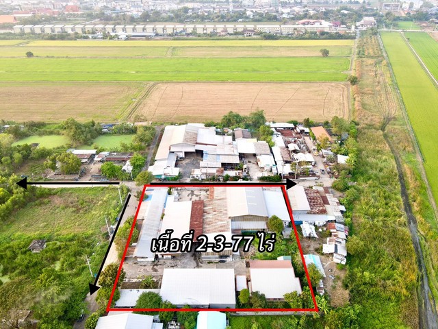โกดัง+ออฟฟิต+บ้านพัก เกือบ3ไร่ ไฟ3เฟส ถนนกว้าง ลำลูกกา คลอง8 ปทุมธานี  T. o86-3ol-6l6lที่ดินเกือบ3ไร่+คลังสินค้า+สำนักงาน+บ้านพัก+ที่พักคนงาน ไฟ3เฟส ถนนกว้าง ลำลูกกาคลอง8 T. o86-3ol-6l6lสอบถาม/นัดเยี่ยมชม โทร วรุณรัตน์ 086-301-6161 พิกัด  ต.ลำลูกกา อ.ลำลูกกา ปทุมธานี : ลำลูกกา คลอง8รายละเอียดทรัพย์ : -เนื้อที่ 2 -3-77 ไร่   *****ราคา 20 ล้านบาท*****- มีพื้นที่ใช้ส่อย 2,100 ตรม.- เป็นทั้งโกดัง+ห้องน้ำ และโกดัง+ออฟฟิ