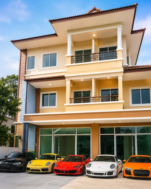 ทางเข้าหมู่บ้าน 10,000 หลัง อาคารพาณิชย์ 3 ชั้น 3นอน 3น้ำ และตลาดเอซี คลอง4 2กม. 26 ตร.ว. 196ตร.ม. ค่าเช่า 15,998–17,999 B-M ใกล้ตลาดกลางลาดสวาย85 ม.เหมาะทำสำนักงาน คลินิก หรืออยู่อาศัย Village entrance 10,000 houses near TaladKlangLadsawai 85m.3Beds 3Baths  and Talad AC Klong 4 2 km. Commercial building 3Storeys 26 sq.wah usable area 196 sq.m. rental 15,998–17,999 B-M suitable for office clinic or residenceถนนลำลูกกา ต.ลาดสวาย อ.ลำลูกกา จ.ปทุมธานีขนาด 26 ตร.ว. 196 ตร.ม.Size 26 sq.wah 196 sq.m.อาคารพาณิชย์ 3 ชั้น จอดรถได้หลายคัน มี 3 ห้องนอน 3 ห้องน้ำ ท�