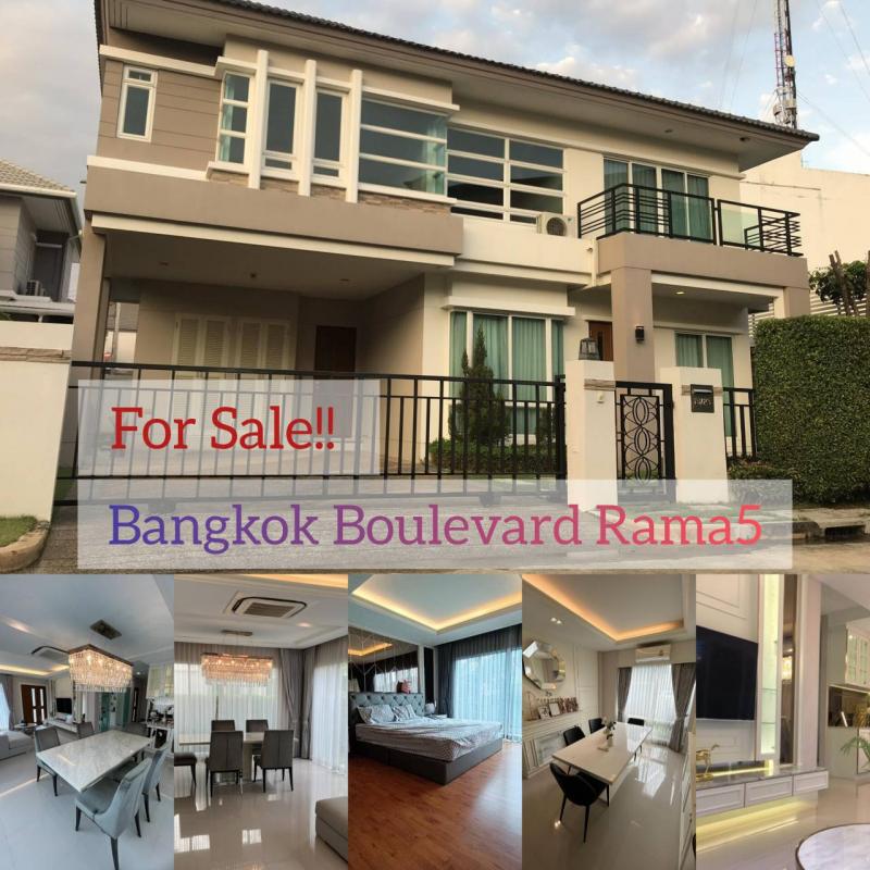 ????ขาย บ้านสวย พร้อมเฟอร์ แต่งครบทั้งหลัง ใกล้โรงเรียนอนุบาลเด่นหล้าพระราม5ราคาดีมาก เฟอร์นิเจอร์ใหม่มาก ตกแต่งไปกว่า 3 ล้านบาท เจ้าของอยู่น้อยมากโครงการบางกอก บูเลอวาร์ด พระราม 5 (Bangkok Boulevard Rama 5)????ที่ดิน 62.6ตร.วา???? พื้นที่ใช้สอย 235 ตร.ม.???? 3 ห้องนอน 4 ห้องน้ำ???? อาคารจอดรถ 3 คัน---------------------------------------ราคาพิเศษเพียง 11.5 ล้านบาท ราคาประเมินธนาคาร 14 ล้าน***ฝากกลุ่มอสังหา โพสฟรี ด้วยนะคะ https: