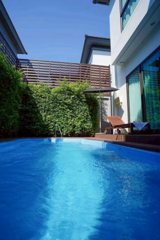 ให้เช่า 69,000 บาท/เดือน ขาย 18.9 ล้าน Palm Springs Privato #หางดง Modern Luxury Pool Villa พร้อมเข้าอยู่! ทำเลศักยภาพ #ใกล้สนามบิน เพียง 10 นาที เป็นส่วนตัว เหมาะสำหรับอยู่อาศัยหรือซื้อเพื่อลงทุนรายละเอียดบ้านพื้นที่ใช้สอย 303 ตร.ม.ขนาดที่ดิน 80 ตร.ว.4 ห้องนอน (3 ห้องนอน + 1 ห้องอเนกประสงค์ ปรับเป็นห้องนอนได้)ห้องนอนชั้นล่างออกแบบพิเศษ รองรับผู้สูงอายุ และรถเข็น3 ห้องน้ำจอดรถ 2 คันสระว่ายน้ำระบบเกลือส่