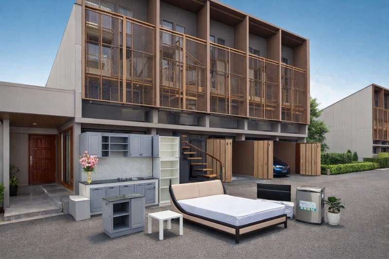 Lotusสามัคคี 800ม.  BTSสามัคคี 1.52กม.  ทาวน์โฮม 3 ชั้นครึ่ง สไตล์ Loft Modern 3นอน 3น้ำ พื้นที่ใช้สอย 200 ตร.ม. 17 ตร.วา.พร้อมเฟอร์ฯครบ ใกล้ Community Mall Oasis สามัคคี ทำเลบนถนนแจ้งวัฒนะ เหมาะสำหรับอยู่อาศัย ใกล้รร.นานาชาติ MYIS 850 ม. ให้เช่า 29,999 บาท/เดือนศูนย์การค้าชั้นนำ เมืองทองธานี รถไฟฟ้า และสิ่งอำนวยความสะดวกครบ Lotus Samakkee 800m BTS Samakkee 1.52km. 3.5-story Loft Modern townhome with 3 bed 3 bath 17 sq.wa. and 200 sq.m. usable area. Fully furnished. Near Oasis Samakkee Community Mall 700 m. on Chaengwattana Road. Ideal for residence. Close t