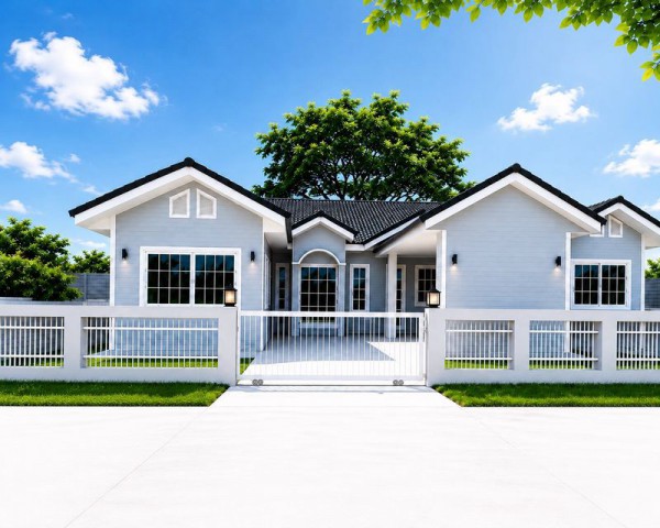 บ้านเดี่ยวชั้นเดียว สไตล์ English Cottage บ้านใหม่ดีไซน์สวย บรรยากาศอบอุ่น บนที่ดินขนาด 50 ตารางวา ฟังก์ชันครบ เหมาะสำหรับครอบครัวที่กำลังมองหาบ้านพักอาศัยในโซนดอยสะเก็ด จังหวัดเชียงใหม่บ้านตั้งอยู่บนทำเล ท่ารั้ว–ตลาดขวัญ ติดถนน เดินทางสะดวก ไม่ต้องเข้าซอยลึก บริเวณโดยรอบไม่เปลี่ยว พร้อมระบบน้ำประปาและไฟฟ้าจากการไฟฟ้าส่วนภูมิภาครายละเอียดบ้าน บ้านเดี่ยวช