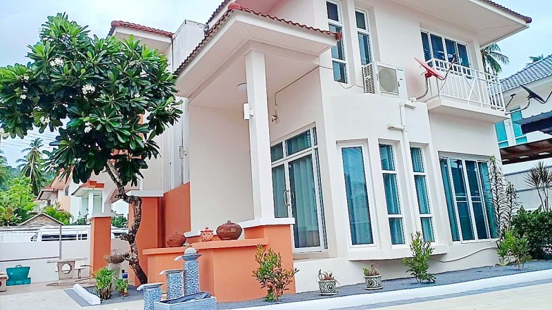 DIY ธูปะเตมีย์  เกาะสมุย Pool Villa บ้านเดี่ยว 2 ชั้น 3-4นอน   ตลาดสดศรีฟ้า 650ม. 68 ตร.ว. 153 ตร.ม.