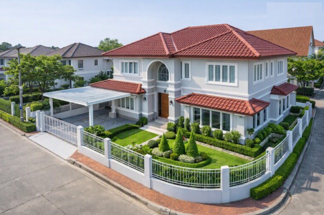 รามอินทรา-วัชรพล ถ.สุขภิบาล5 26-32 ลดจาก120,000 เหลือ 47,999B-M คฤหาสน์หัวมุมบ้านเดี่ยว 2 ชั้น 4-5นอน 3 น้ำ  91ตร.ว.  320ตร.ม. ตกแต่งสวย พร้อมเฟอร์ฯบิวท์อิน  บรรยากาศร่มรื่น  เหมาะสำหรับอยู่อาศัย โฮมออฟฟิศ เดินทางสะดวก เพลินนารี่ มอลล์ 3กม.ตลาด โรงพยาบาล และรถไฟฟ้าRamintra-Watcharapol Sukhaphiban 5Rd.26-32 Reduced from 120,000 to 47,999 B-M  Two-story detached corner house with 4-5bed 3bath 91sq.wa. 320sq.m. Beautifully decorated with built-in furniture. Ideal for residential living or a home office. Plearnary Mall 3km. markets hospitals and BTS. VDO 1minshttps://youtube.com/shorts/mIsuA4qkLGc ร�