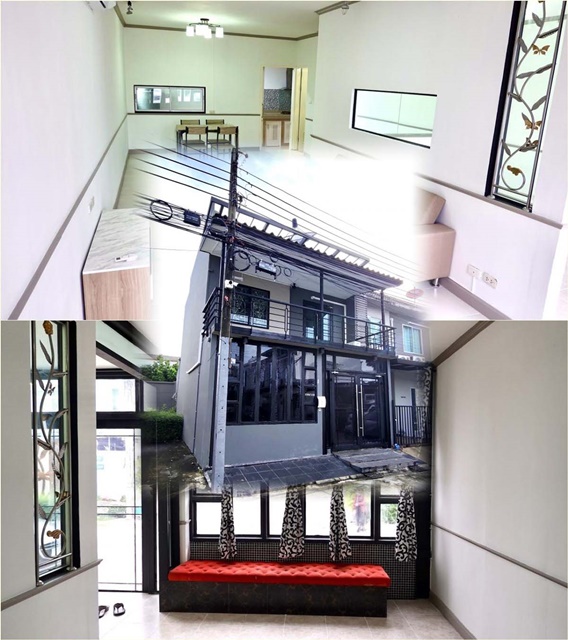 MRT ลาดปลาเค้า 2.3 กม. ม.ศรีปทุม บางเขน 2.4 กม.จัดเต็มเฟอร์ บิวท์อิน บ้านไม่ชนใคร ทาวน์เฮ้าส์ 2 ชั้น 3-4นอน 24 ตร.วา.2  น้ำ รพ.เสนาเวชการ 1.7 กม.ให้เช่า 18,499 b-m 3 แอร์ 190 ตร.ม.บิ๊กซี รามอินทรา 2.1 กม.แหล่งช้อปปิ้ง แหล่งชุมชน หาของกินสะดวก ตลาดฉัตรสาคร 2.2 กม. อารียาMRT LatPhrao 2.3km. Sripathum University Bangkhen 2.4km. Fully furnished 3-4bed built-in house does not collide with anyone 2-storey townhouse 2bath Sena Wetchakan Hospital 1.7km. For rent 18,499b-m 3A/C 24sq.wa. 190sq.m. Big C RamIntra 2.1 km. Shopping area community area convenient for finding food Chat Sakhon Market 2.2 km. Areeyaถ.ลาดปลา�