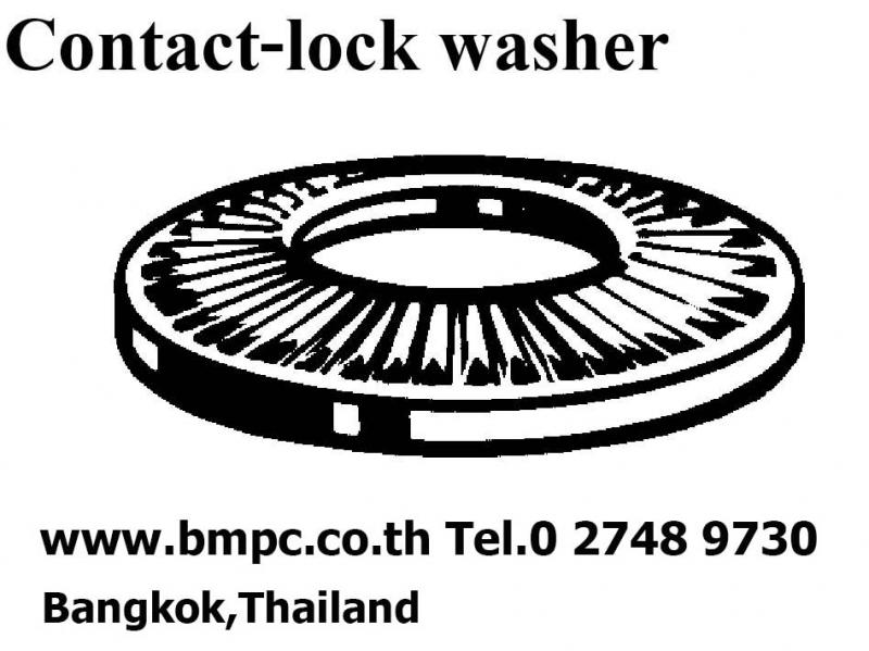 Contact lock washer&nbsp;&nbsp;&nbsp; NF E25-511  Material : spring steel  Finishing : Galvanized Cr3  &nbsp;  Size M3-M20  &nbsp;  &nbsp;  &nbsp;  Special features contact-lock washers type medium:  --[if !supportLists]-->-&nbsp;&nbsp;&nbsp;&nbsp;&nbsp; --[endif]-->suitable for use simultaneously as lock washer and plain washer with oversize or elongated holes  --[if !supportLists]-->-&nbsp;&nbsp;&nbsp;&nbsp;&nbsp; --[endif]-->no damage to surface, exceptional locking action and high elasticity to compensate play or setting  --[if !supportLists]-->-&nbsp;&nbsp;&nbsp;&nbsp;&nbsp; --[endif]-->excellent contact in electrical appliances avoiding overheating  --[if !supportLists]-->-&nbsp;&nbsp;&nbsp;&nbsp;&nbsp; --[endif]-->applicable for bolts with a property class ≤ 10.9  &nbsp;  &nbsp;  ฝ่ายขายติดต่อ&nbsp; เอก&nbsp; 0818219172 , อรุณลักษณ์ &nbsp;0819126715, สุพัฒตรา&nbsp; &nbsp;