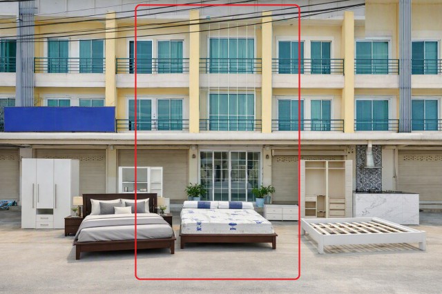 พร้อมเฟอร์ฯ และเครื่องใช้ไฟฟ้าครบ ทำเลติดถนนสายหลัก 314 โรงงานโตโยต้า บ้านโพธิ์  2.87กม. มอเตอร์เวย์ฉะเชิงเทรา แยกวัดผา อาคารพาณิชย์ 3 ชั้น ถ.ฉะเชิงเทรา-บางปะกง  3 นอน 3 น้ำ  16,498 บาทต่อเดือน  Mega Home 500 ม.  22.70 ตร.ว. 200 ตร.ม.เหมาะสำหรับโฮมออฟฟิศ คลินิก ร้านขายยา สปา ร้านทำเล็บ นวด ตัดผม หรือ Pet Shop  เดินทางสะดวก ใกล้ชุมชน หมู่บ้าน และโรงงานToyota Factory BanPho 2.87km. Chachoengsao Motorway WatPha Intersection. 3-story commercial building  Chachoengsao-BangPakong Rd.  