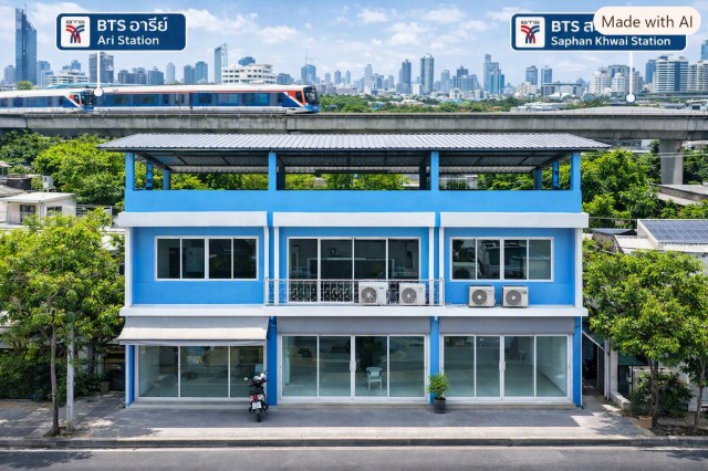 3นอน 2น้ำ โฮมออฟฟิศ 3ชั้น อินทามระ 5–14 BTS สะพานควาย 935ม. 15,499 บาทต่อเดือน ม.หอการค้าไทย 810 ม. BTSอารีย์ 1.81กม. 21 ตร.วา 241 ตร.ม. ทำเลใจกลางกรุงเทพฯ เหมาะสำหรับสำนักงาน ธุรกิจ และผู้ประกอบการ3Beds 2Baths 3Storey Home Office 15,499bpm Inthamara 5–14, 935 m. from BTS Saphan Khwai and 810 m. from University of the Thai Chamber of Commerce, 1.81 km. from BTS Ari. Land size 21 Sq.wah, usable area 241 Sq.m., suitable for office, business and commercial use.ถนนอินทามระ 5–14 แขวงสามเสนใน เขตพญาไท กรุงเทพมหานครขนาดที่ดิน 21 ตร.วา พื้นที่ใช้สอย 241 ตร.ม.Land size 21 Sq.wah, 