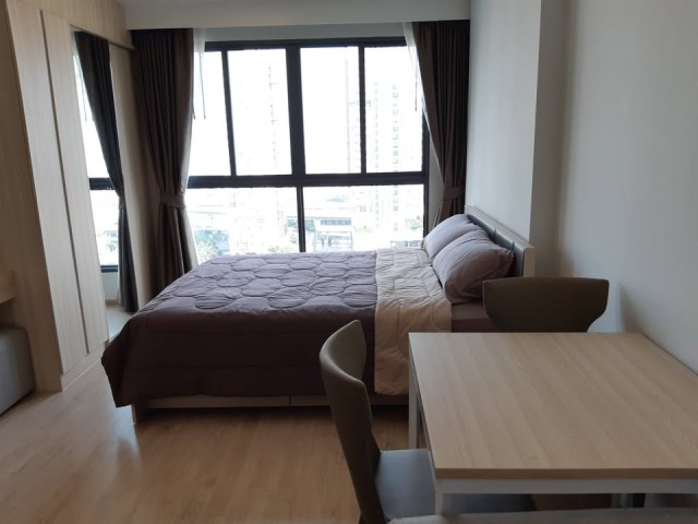Ideo O2 Bangna Studio for Rent 19th Floor City ViewLocation: Ideo O2, Bang Na, Bangkok. Walking distance to BTS Bang NaContact Aekachai (Aui)T. 089-799-5598Line ID : @auiauiaui001 (add @ in front)Room Details- Studio 1 Bathroom- Size 28 sq.m.- Building C 19th Floor- High floor with city view- Fully furnished, ready to move in- Bed, wardrobe, dressing table, dining table, sofa, TV- Refrigerator, microwave, washing machine, water heater, air conditioner- Free WiFiRental- 12,000 THB per month- 1 year contract- Deposit 2 months and 1 month advance rentNearby- BTS Bang Na- Bangkok Mall- BITEC Bangna- True Digital Park- Central Bangna- Mega Bangna- Thai Nakarin Hospital- Chalerm Mahanakorn ExpresswayProject Facilities- Swimming pool- Fitness center- Sauna- Running track- Yoga area- Co-working room- Kids zone- Garden- Shuttle bus- Key card access, CCTV and 24 hour security