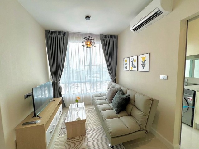 1 Bedroom Condo for Rent at The Sky SukhumvitLocation: The Sky Sukhumvit, Sukhumvit Road, Bang Na, BangkokContact Aekachai (Aui)T. 089-799-5598Line ID : @auiauiaui001 (add @ in front)Room details- 1 bedroom 1 bathroom, 30 sq.m.- 9th floor, Building C- Fully furnished with separate living room- Appliances: air conditioner, TV, microwave, refrigerator, water heater, washing machine- Ready to move inRental- Rent 15,000 THB per month- Minimum 1 year contract- 2 months deposit and 1 month advanceNearby- BTS Udom Suk- Sukhumvit Road shops and restaurantsProject facilities- Swimming pool- Fitness- Sauna- Garden- Library- Key card access- Parking- 24 hour security and CCTV